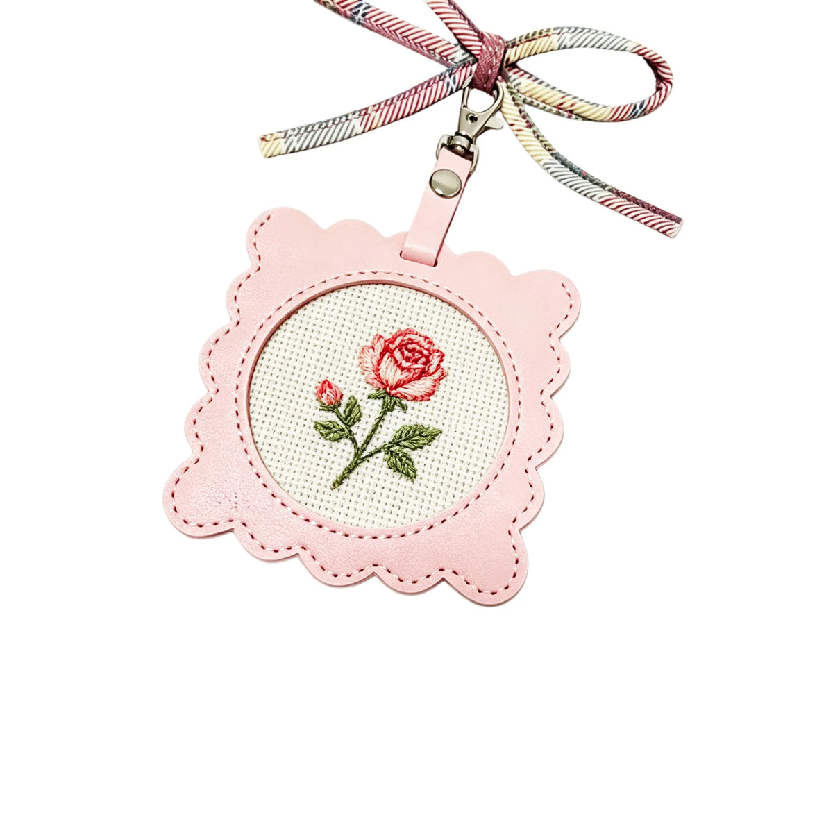 Creative Multi-Color Scalloped PU Leather Needlepoint Frame Self Finishing Ornament DIY