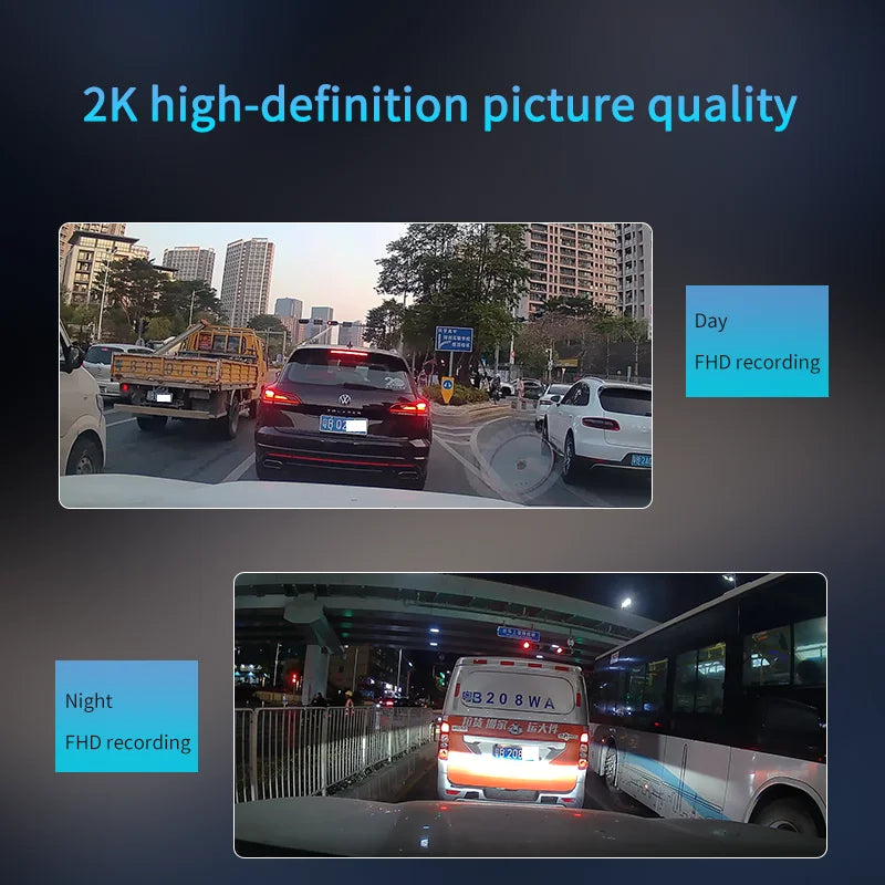 Ultra HD Dashcam A9 4K Front/Rear Cameras 3.69" IPS Display 4G GPS WiFi OSD Parking Mode
