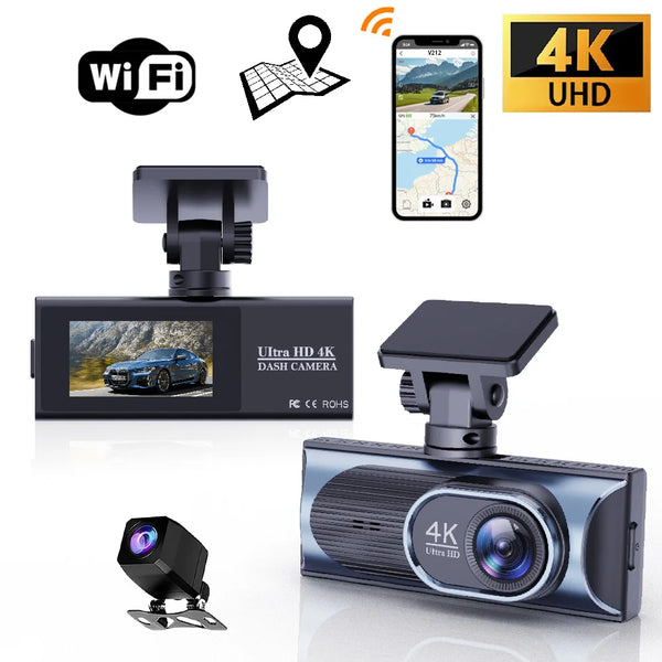 New C18 Front Rear Dual Recording 4K Dash Cam High-Definition Night Vision WiFi