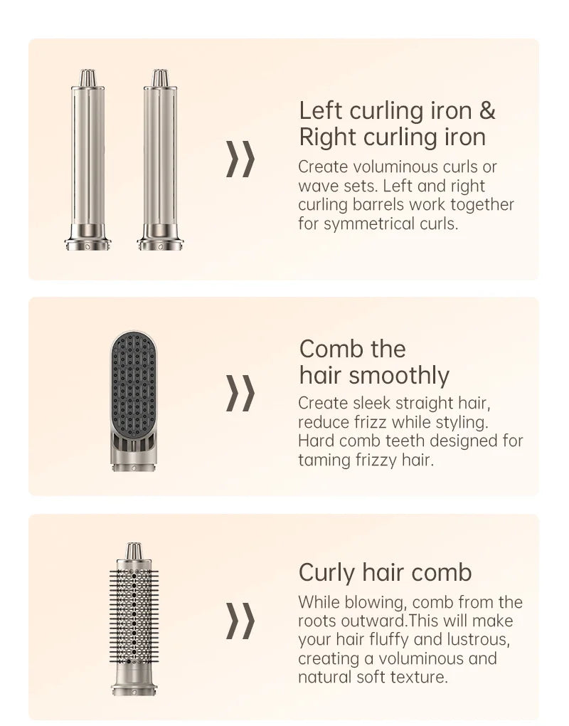 8 in 1 Styler One Step High Speed Hair Dryer Professional Hair Straightener Curler