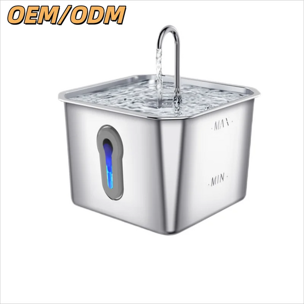 Wireless Modern Solid Cat Water Fountain 6L 142oz Stainless Steel Quiet Smart Drinking
