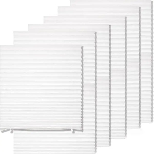 Temporary Light Filtering Paper Shades for Windows,Paper Pleated Blinds with Adhesive,No