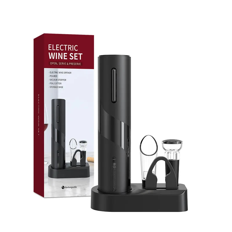 Rechargeable Electric Wine Opener + Vacuum Wine Pump 2 in 1 Design Luxury Wine Gift Kit