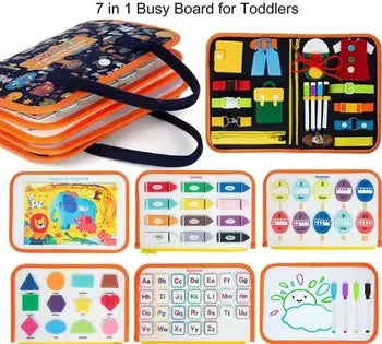 Educational Montessori Shapes Learning Activity Felt Multilayer DIY Paintboard Busy Board