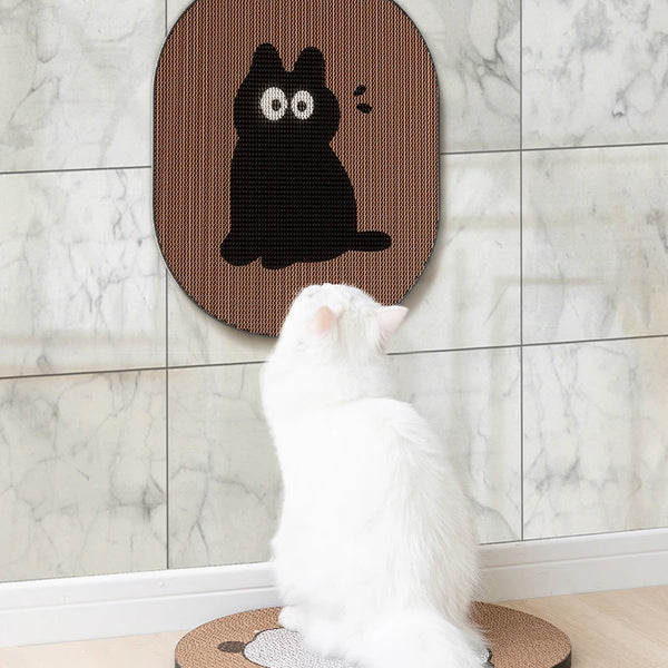 Vertical Cat Scratcher Wood & Corrugated Paper Eco-Friendly Luxury Wear-Resistant Pet Toy
