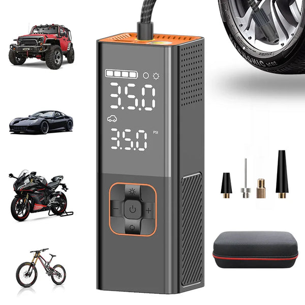Portable Wireless Tire Inflator 35L/Min Car Air Pump Digital Cordless Compressor 12V Auto