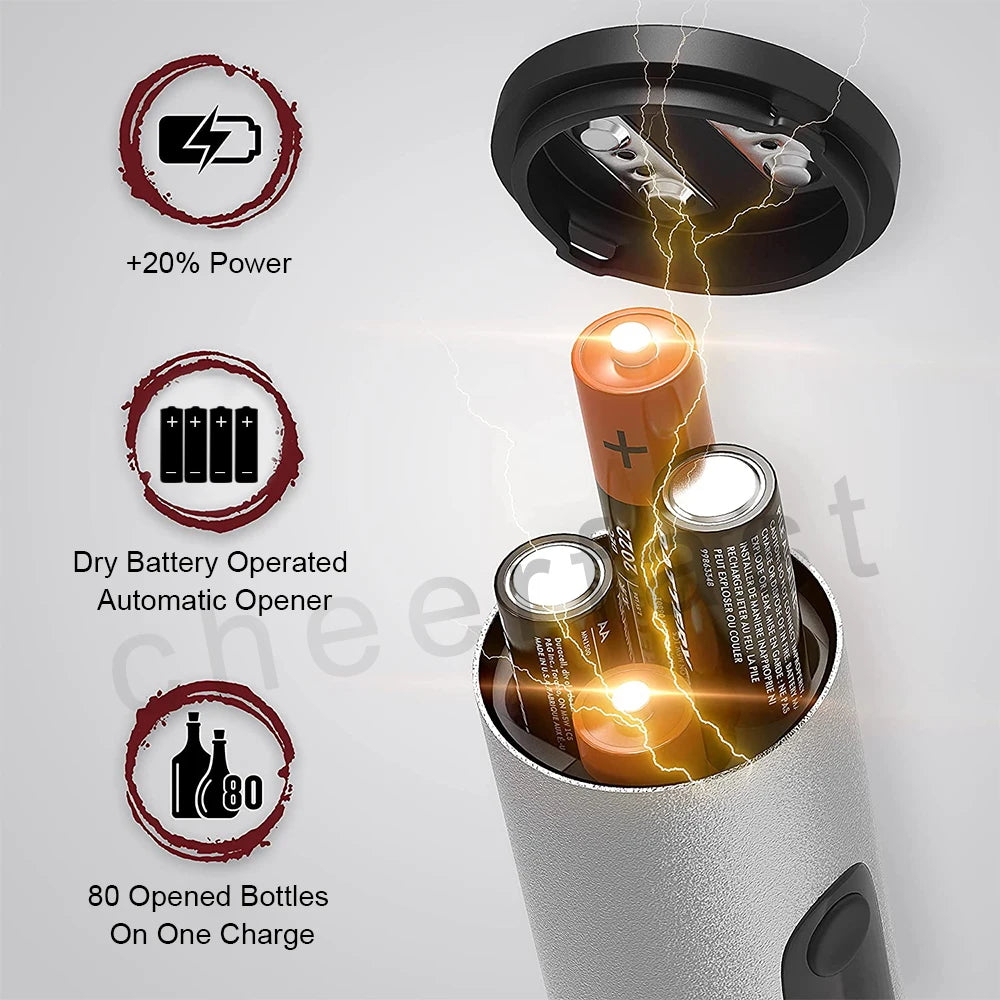 Sample Support Black Wine Opener Rechargeable With Wine Pourer Foil Cutter Stopper Usb