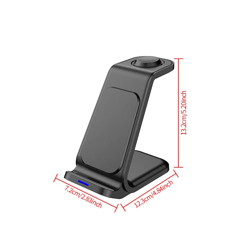3 in 1 Wireless Charger Desktop Phone Magnetic Holder Desktop Convenient Charging Station