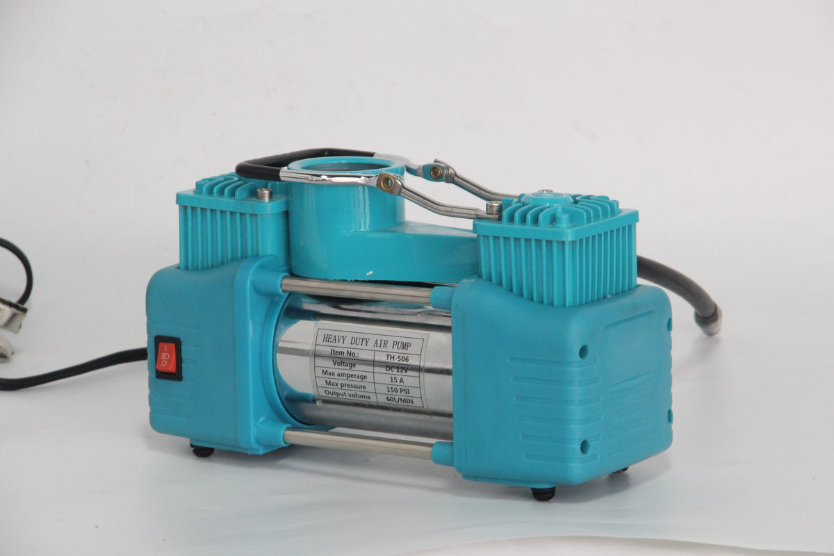 Portable Double Cylinder Tyre Inflator DC 12v Rapid Tire Inflator with LED Emergency