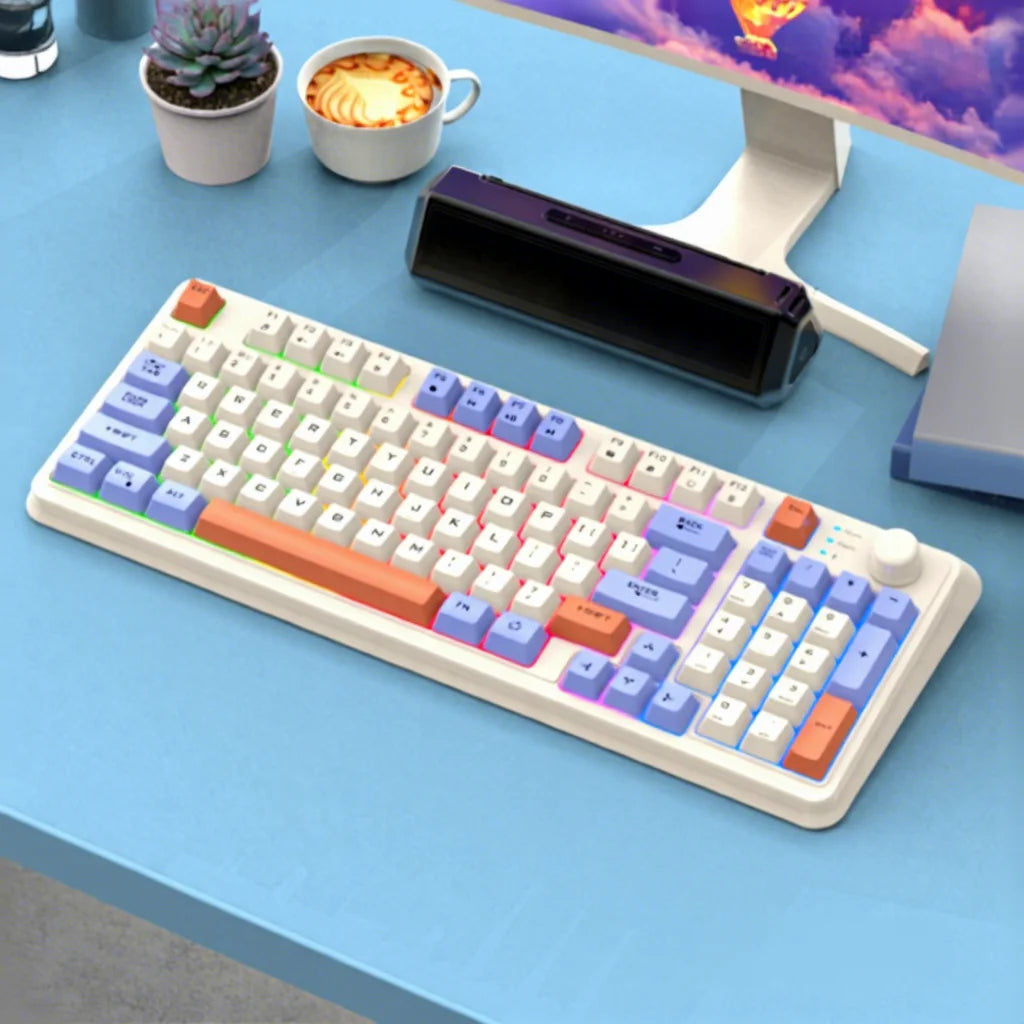 Wireless K94 RGB Backlit Keyboard Dual Mode USB Mechanical Fashion Color Matching