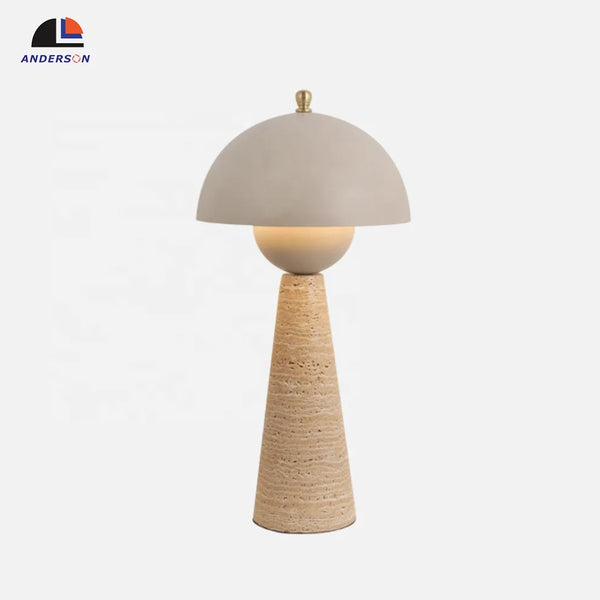 Bedroom Decorative Nordic Bedside Modern Led Metal Luxury Mushroom Stone Marble Table Lamp