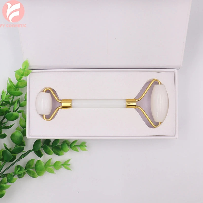 2 in 1 Natural Care Crystal Rose Quartz Jade Roller Gua Sha Box Jade Roller Set