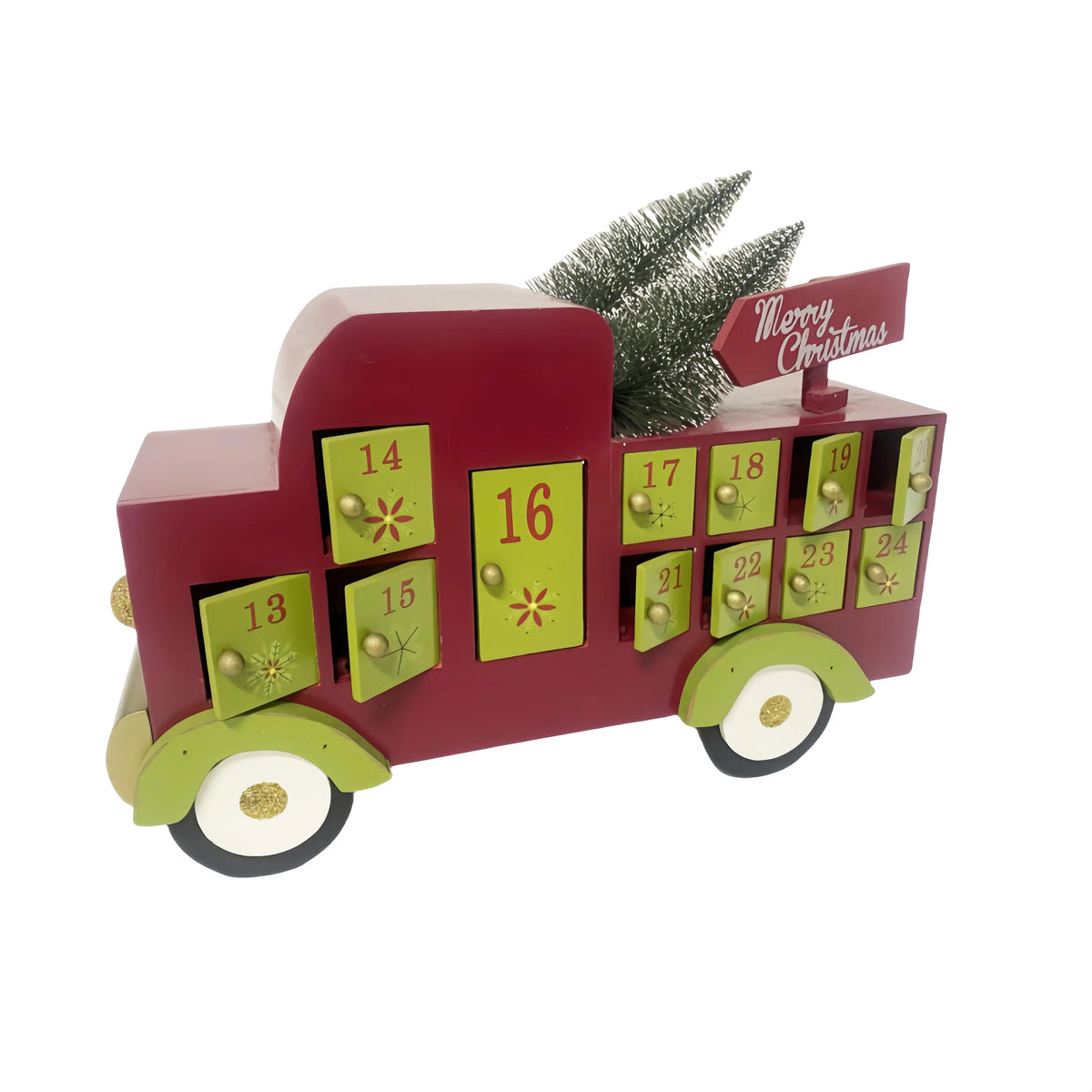Wooden Advent Calendar Handmade Colorful Wooden Calendar Box Christmas Decorations