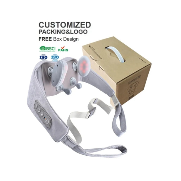 Neck and Shoulder Kneading Shiatsu Massager with Heating, Best Body Shiatsu Massage Belt,
