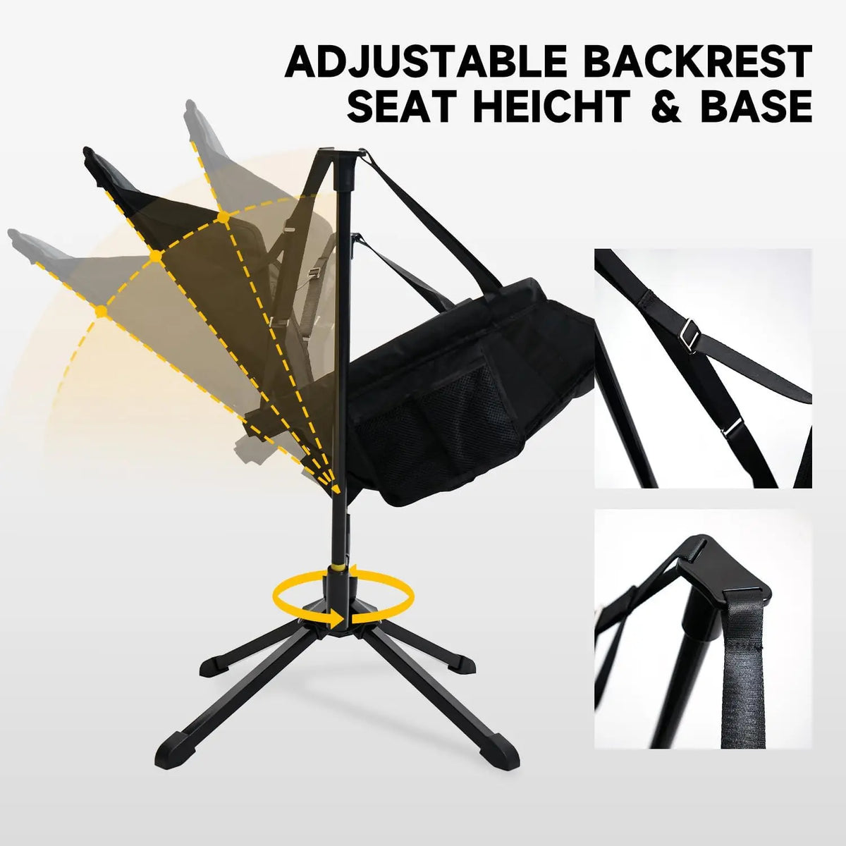Custom 360 Degree Swivel Portable Leisure Travel Outdoor Hammock Swing Rocker Folding