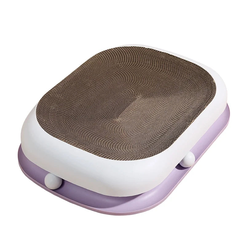 Foldable Round Corrugated Attachment Scratcher Kitten Scraper Ball Corrugated Paper Cat
