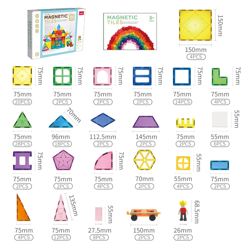 Strong Magnet Magnetic Building Blocks Magnet Tiles Education Toys Magnetic Tiles