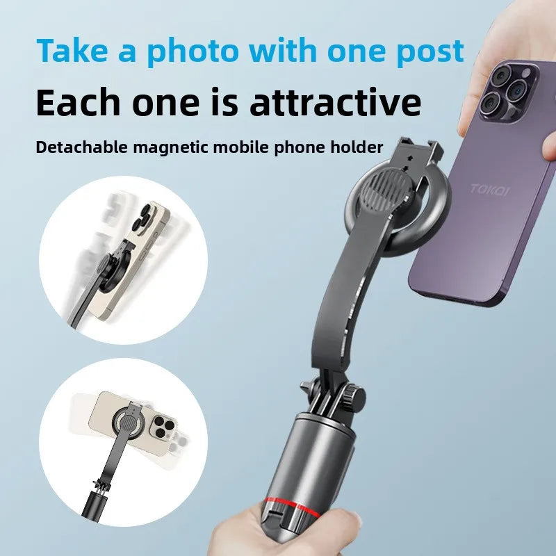 L20 BT Mini Telescopic Selfie Stick for iPhone Foldable Tripod with Fill Light & Magnetic