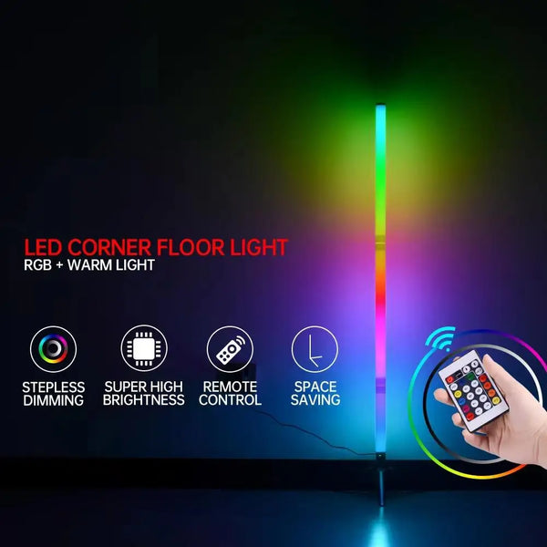 Graffiti Corner Atmosphere Light APP Remote Control USB Bedroom Floor Lamp Splicing