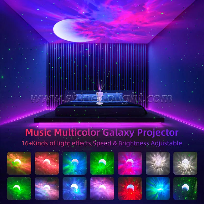 Galaxy Star Projector Starry Sky Night Light Astronaut Lamp Home Room Decor Decoration