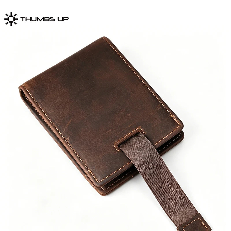 Blocking Slim Fold Closure Microfiber Leather Wallet Minimalist Men'S Travel Front Pocket