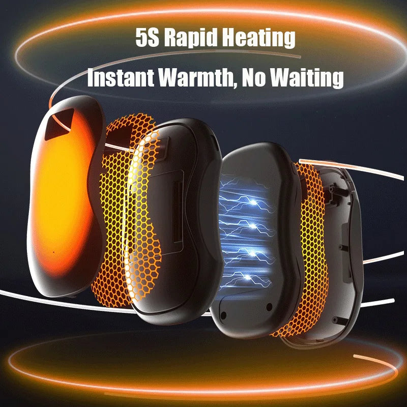 ( :50) Magnetic Detachable 2-in-1 USB Rechargeable Pocket Mini Small Hand Warmer