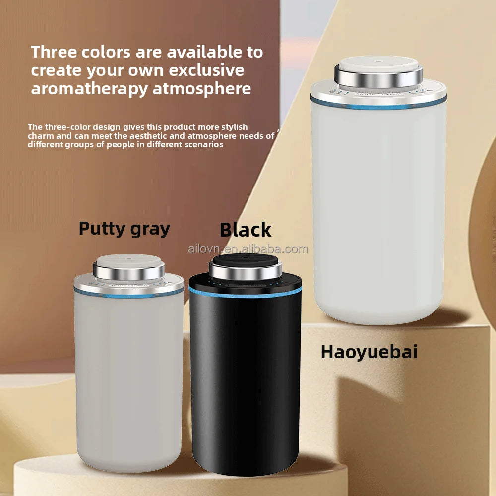 Luxury Portable 50Ml Alloy Smart Aroma Diffuser Machine Type-C Auto Car Essential Oil