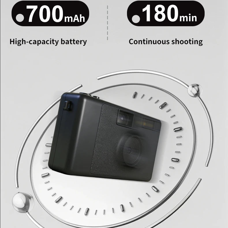 Easy-to-Use Lightweight Vintage Compact Screenless Digital Without Screen Camera