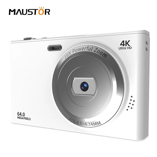Maustor Children Student Travel CCD Camera 2.8 Inch LCD Screen Mini Portable 4K Kids HD