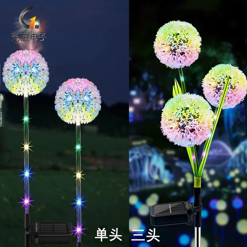 Outdoor Garden Decorative Lights 36 LED Solar Dandelion Lamp 3-in-1 Solar Dandelion