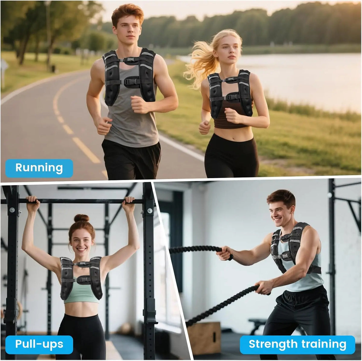Custom Made Quick Release 12 LBS Weight Vest for Men Women Workout Strength Training Gym