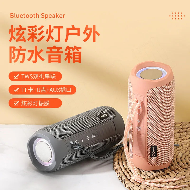 Waterproof Bluetooth 5.1 Wireless Speaker TG227 Portable Subwoofer USB Card Slot Outdoor