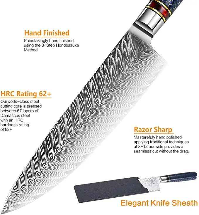 Professional 8 Inch 67Layer Japanese VG10 Damascus Chef Knife