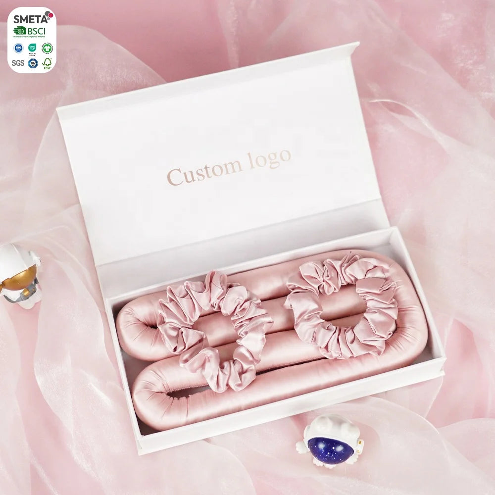 Waves Curling Rod Headband Heatless 100% Real Mulberry Silk Hair Curler