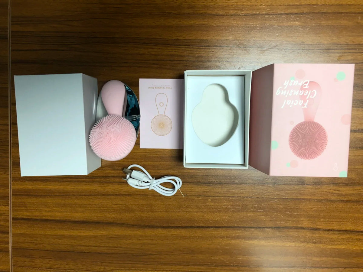 Rechargeable Vibrate Exfoliate Sonic Electric Facial Cleansing Brush Waterproof Face