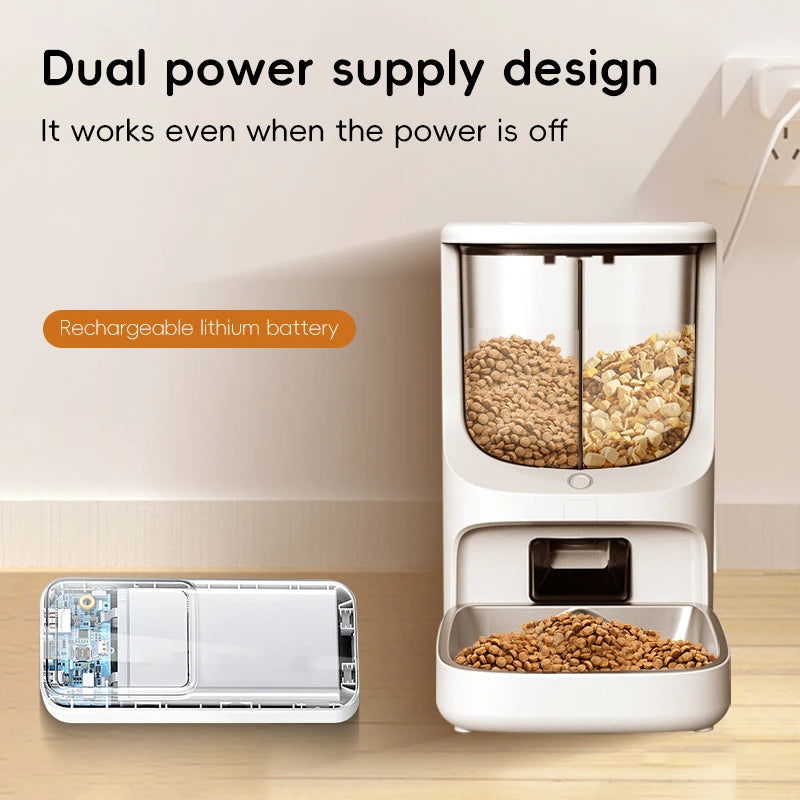 Smart WiFi Pet Feeder 5L for Dogs and Cats with Mobile App Remote Control
