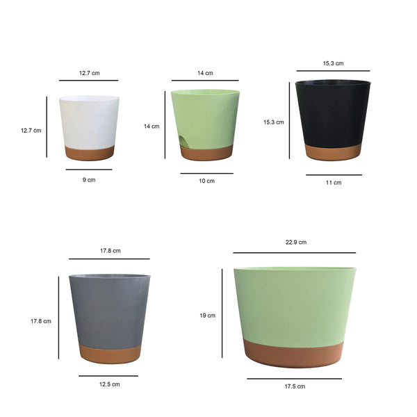 Durable Lightweight Self-Watering Eco-Friendly Garden & Home Planter with Drainage Hole