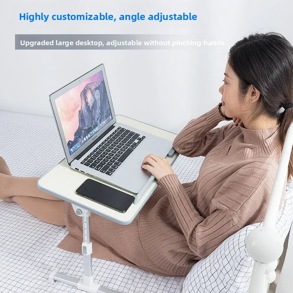 Multi-Angle Adjustable Laptop Stand Table Household Lazy Study Table on the Bed Folding