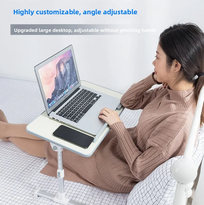 Multi-Angle Adjustable Laptop Stand Table Household Lazy Study Table on the Bed Folding
