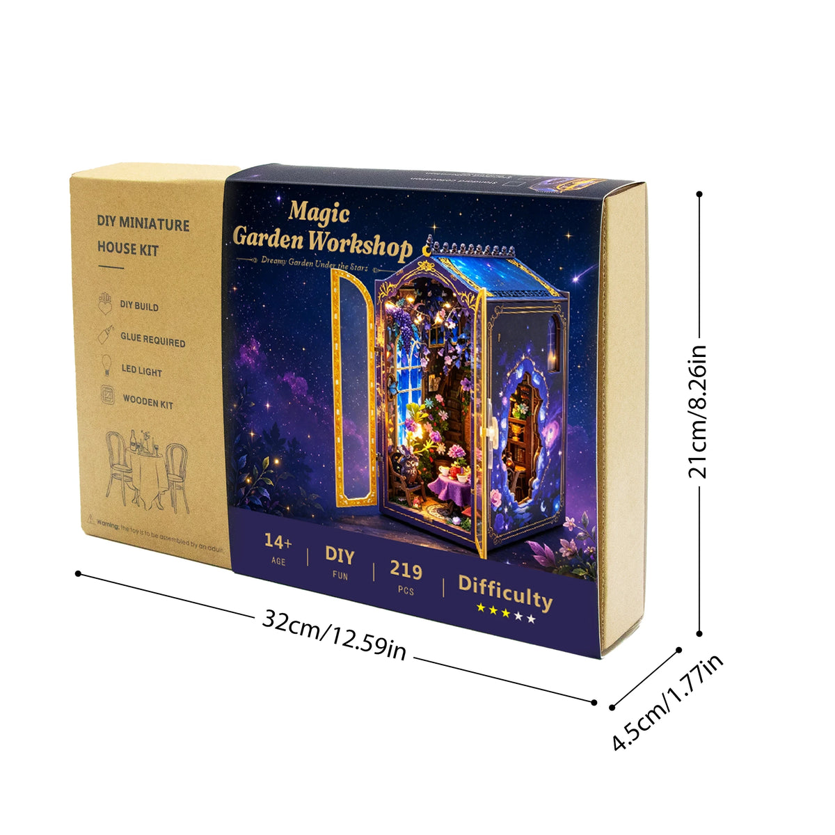 New M2603 Magic Garden Workshop Mini Handmade Crafts DIY Miniature BookNook 3d Wooden
