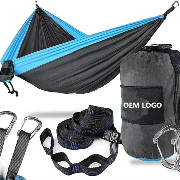 Nylon Camping Hiking Backpacking Travel Single & Double Parachute Camping Hammock 200kg