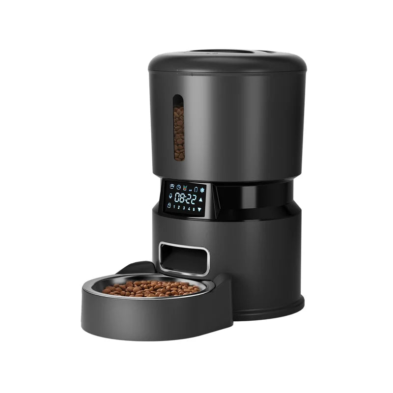 Smart WiFi Automatic Pet Feeder 4L, App-Controlled Dry Food Dispenser