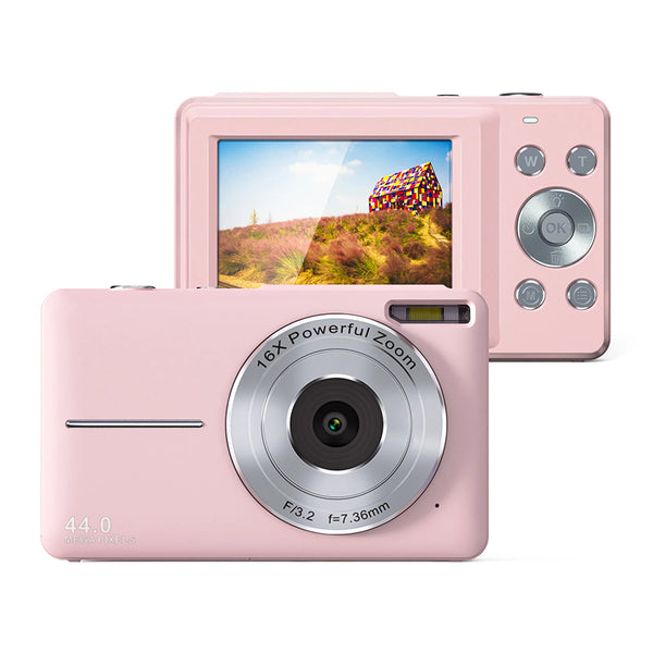32GB Kids Mini FHD Full HD Digital Camera Face Detection Retro Pink Children'S