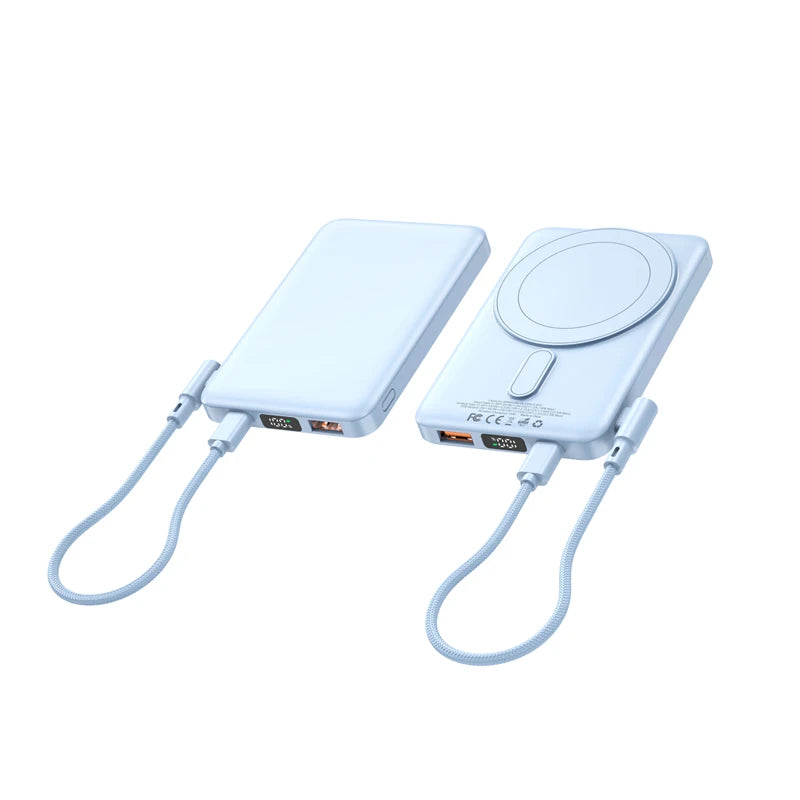 Magnetic 15W Wireless Power Bank 22.5W Fast Charging Portable Phone Charger 5000mAh
