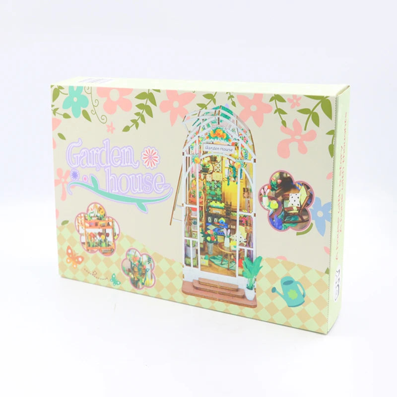 Garden House Miniature Book Nook Mini Dollhouse Kit M2313 Garden House Diy Book Nook Kits
