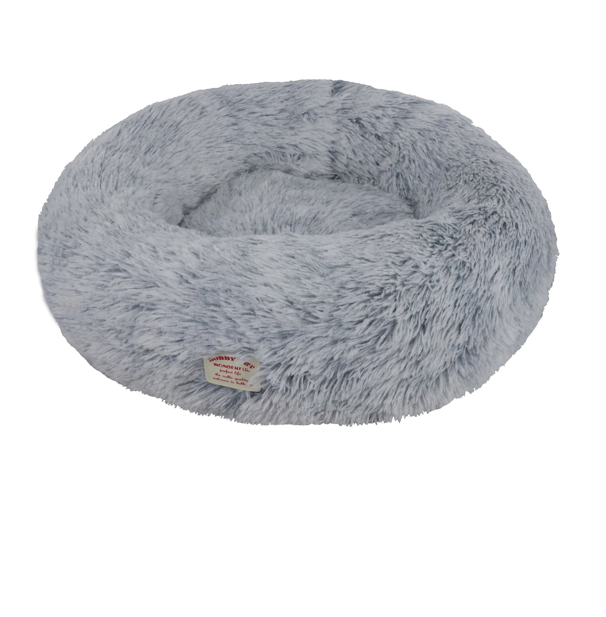 Round Donut Pet Bed for Dogs and Cats, Cozy Raised-Rim Bed in 3 Colors