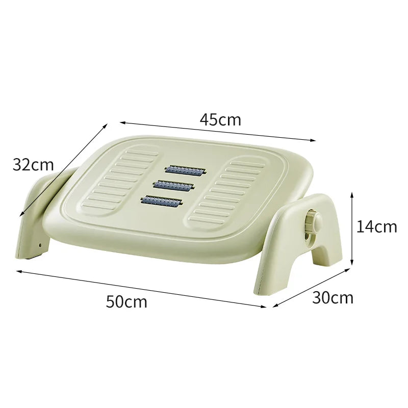 Solid Color PP Material Anti-Slip Massage Rollers Footrest Office Desk Underfoot Leg Rest