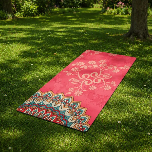 Yoga Fitness Exercise Natural Rubber Suede Non Slip Yoga Mat Pilates Suede Surface