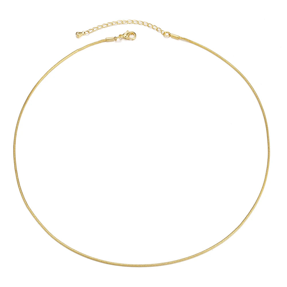Tarnish Free 18K Gold PVD Plated Jewelry Stainless Steel Herryingbone Chain Necklace
