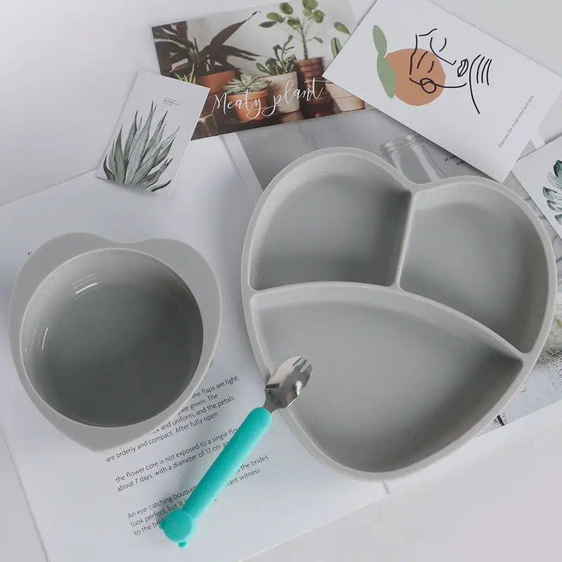 Customizable BPA-Free Silicone Baby Feeding Set Children'S Tableware for Toddler Dining